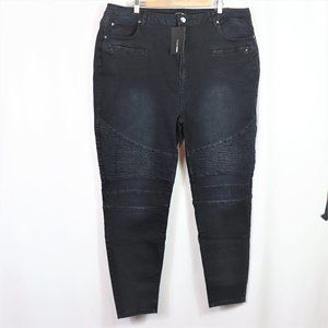 NWT Fashion Nova fast Engines moto Skinny Jeans 20